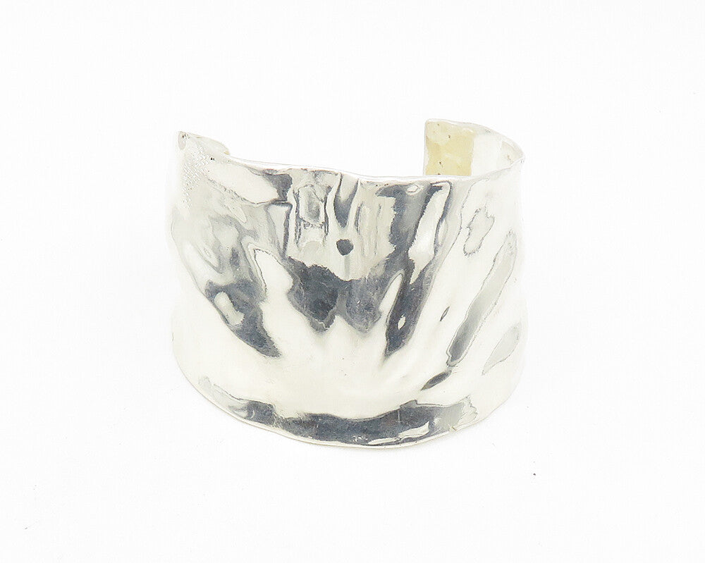 RLM STUDIO 925 Sterling Silver  Vintage Shiny Sculpted Cuff Bracelet  BT7539