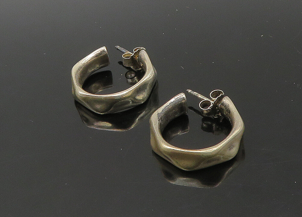 PANDORA 925 Sterling Silver  Vintage Petite Shiny J Hoop Earrings  EG11164