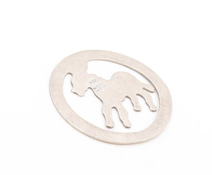 925 Sterling Silver Vintage Bookmark MEXICO Cutout Solid Donkey  TR3824