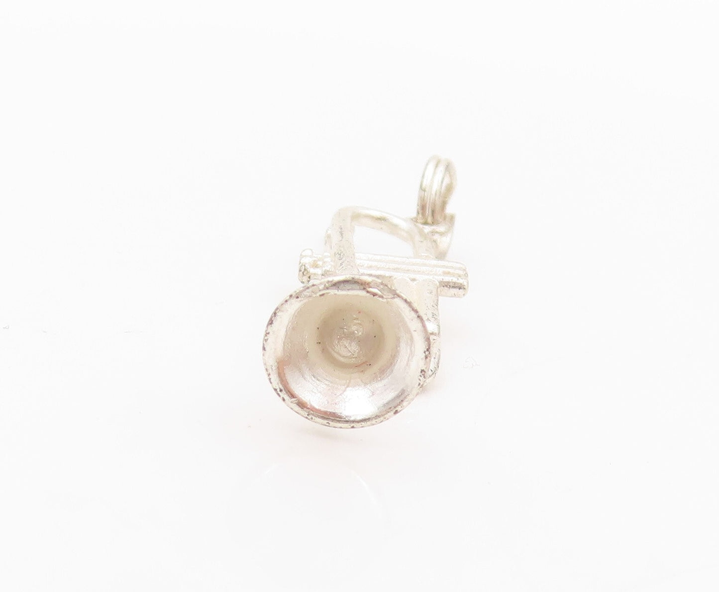 925 Sterling Silver Vintage Pendant 3D Cutout Saxophone Charm   PT23920