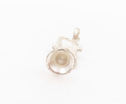 925 Sterling Silver Vintage Pendant 3D Cutout Saxophone Charm   PT23920