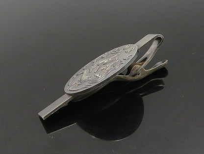 925 Sterling Silver  Vintage Antique ORL Animal Symbols Tie Clip  TR3256