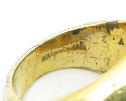 925 Sterling Silver   Vintage Cubic Zirconia Crown Cocktail Ring Sz 6  RG14323