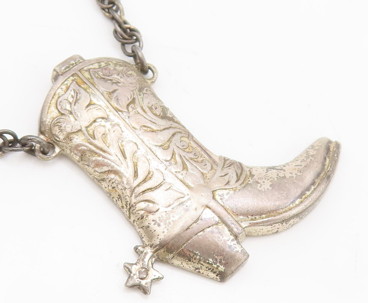 925 Sterling Silver Vintage Tie Clip HICKOK Beak Shape Clip Dangling Shoe TR3681