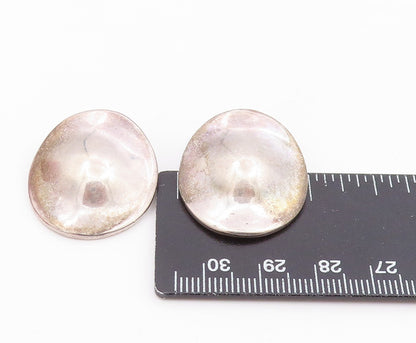 925 Sterling Silver Vintage Earrings RLM STUDIO Modernist Oval Clip On  EG14087