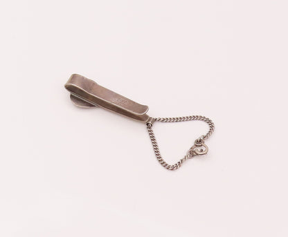 TIFFANY & CO. 925 Sterling Silver Vintage Heart With Chain Tie Pin  TR3488