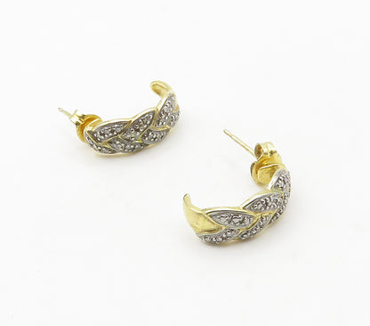 ROSS SIMON 925 Silver  Genuine Diamonds Gold Plated Drop Earrings  EG8451