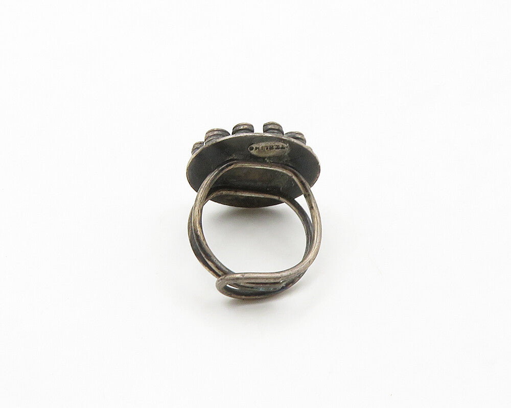 925 Sterling Silver  Vintage Dark Tone Pretzel Swirl Band Ring Sz 8  RG19237