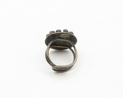 925 Sterling Silver  Vintage Dark Tone Pretzel Swirl Band Ring Sz 8  RG19237