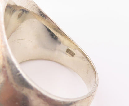 925 Sterling Silver Vintage Ring Modernist Design Cutout  Sz 6  RG32507