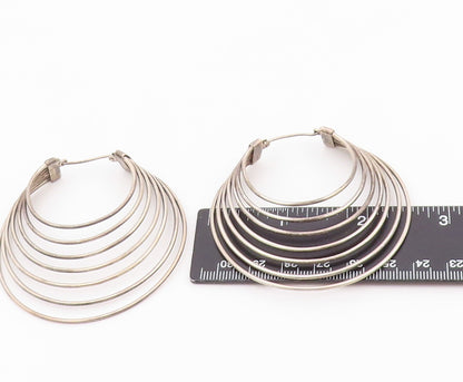 925 Sterling Silver Vintage Earrings Classic Cascade Loop Strand Hoop  EG14531
