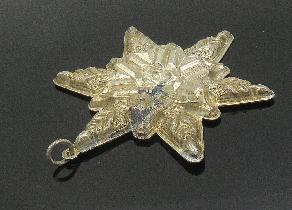 GORHAM 925 Silver  Vintage Antique Shiny Christmas Star Pendant  PT16370