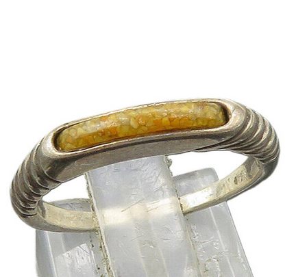 CAROLYN POLLACK 925 Sterling Silver Vintage Jasper Dome Band Ring Sz 6 RG21312