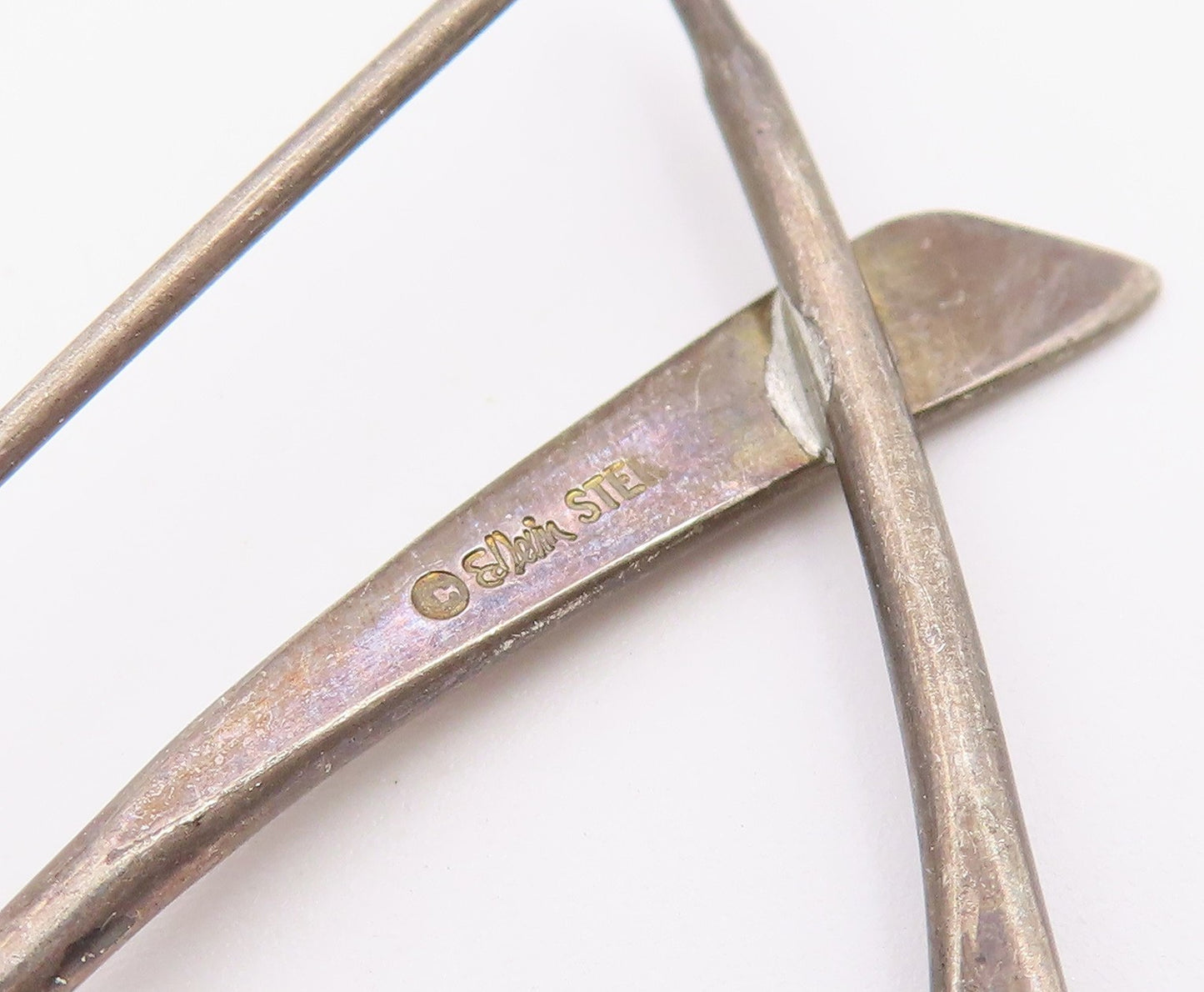 925 Sterling Silver Vintage Brooch ED LEVIN Modernist Geometric Pin  BP12607