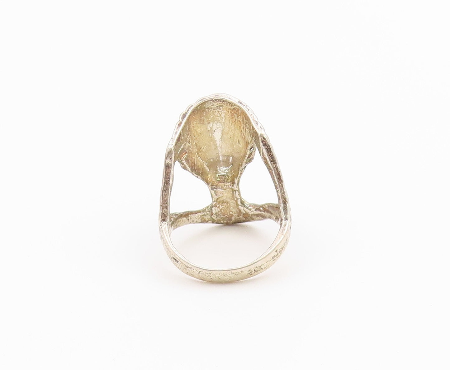 925 Sterling Silver Vintage Ring Etched Majesty Pharaoh Head Band  Sz 6  RG36531