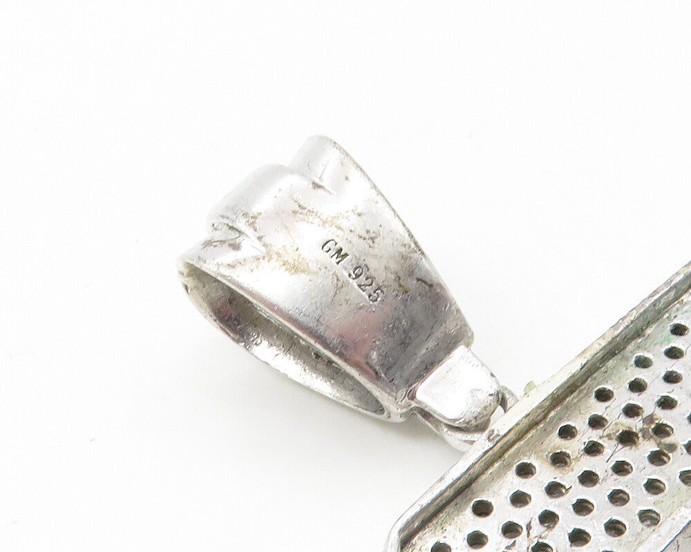 925 Sterling Silver  Sparkling Cubic Zirconia Letter R Initial Pendant  PT9460