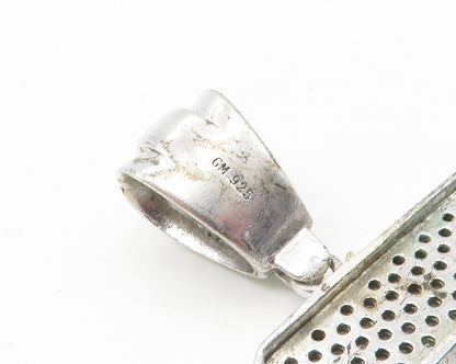 925 Sterling Silver  Sparkling Cubic Zirconia Letter R Initial Pendant  PT9460