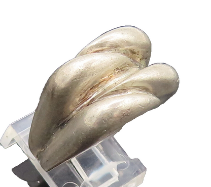 S. PALIU SPAIN 925 Silver  Vintage Solid Swirly Carved Wave Ring Sz 7  RG27467