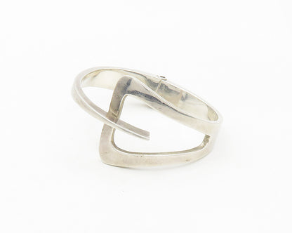 MEXICO 925 Sterling Silver  Vintage Shiny Smooth Bangle Bracelet  BT6779