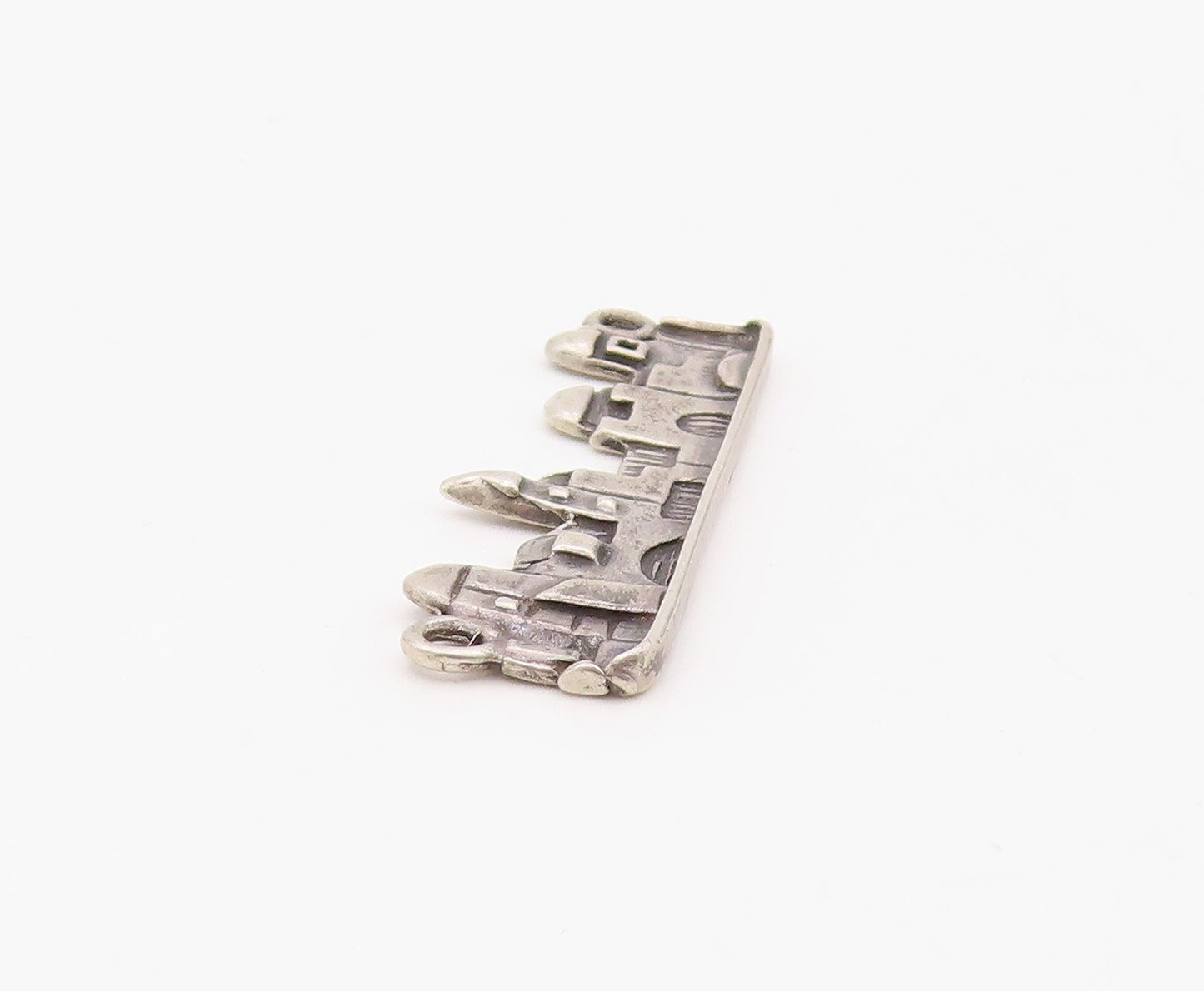 925 Sterling Silver Vintage Pendant Classic Jerusalem Skyline Charm  PT26310