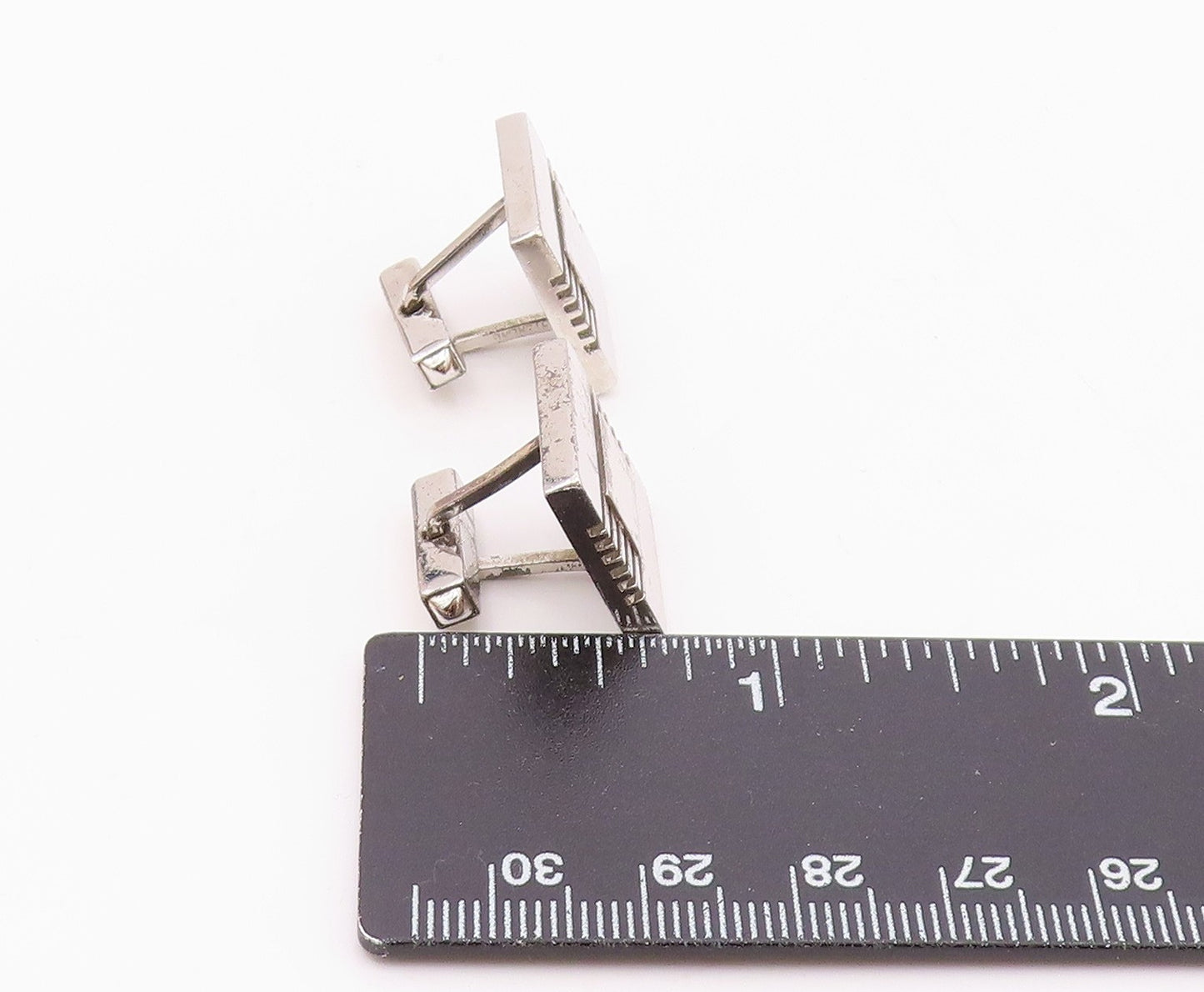 SWANK 925 Sterling Silver  Vintage Antique Shiny Square Cufflinks  TR2832