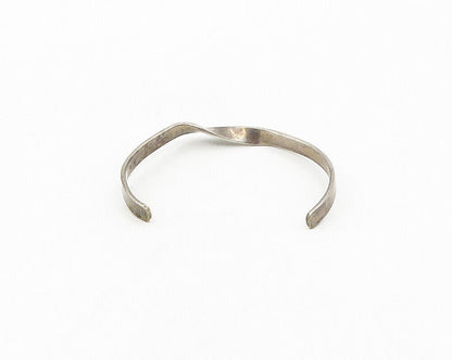 TED LOWY 925 Sterling Silver  Vintage Modernist Twist Cuff Bracelet  BT7615