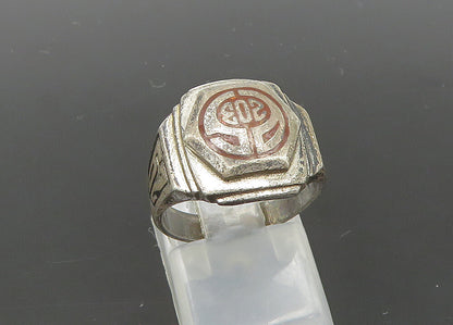 925 Sterling Silver  Vintage Antique Enamel 1962 Class Ring Sz 6  RG20987