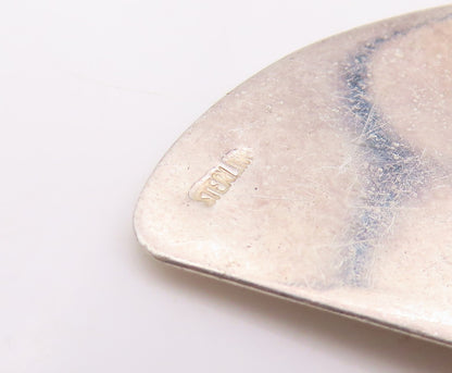 925 Sterling Silver Vintage Earrings GFMW Round Moonstone Abstract Stud  EG13892
