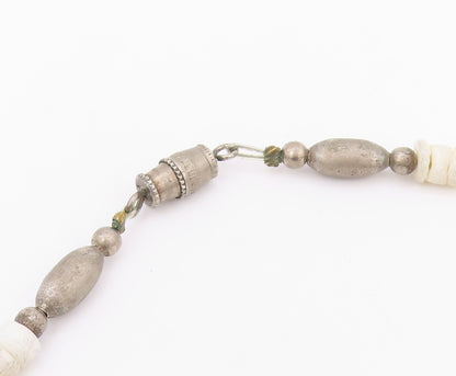 925 Sterling Silver Vintage Necklace SOUTHWESTERN Multi Gemstone Chain  NE4924