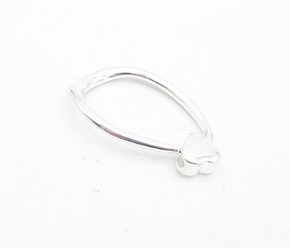 925 Sterling Silver  Shiny Polished Petite Love Heart Slide Pendant PT3220