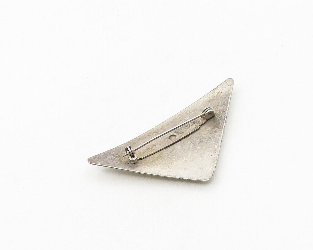 925 Sterling Silver  Vintage Modernist Designed Smooth Brooch Pin  BP7085