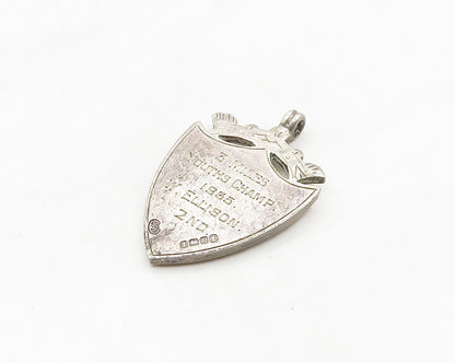 ENGLAND 925 Silver  Vintage Antique 3 Miles Youth Champ 1935 Pendant  PT15289