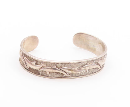 925 Sterling Silver Vintage Bracelet KABANA Swimming Delphine Family  BT11192