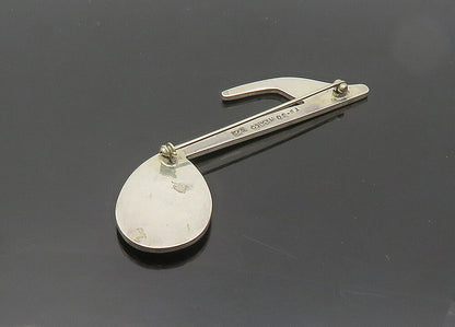 MEXICO 925 Sterling Silver  Vintage Two Tone Music Note Brooch Pin  BP7795