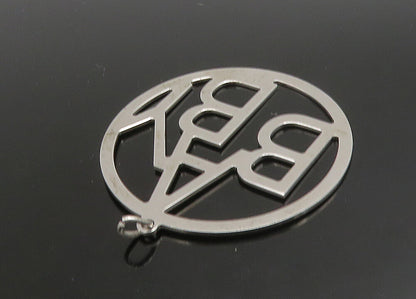 925 Sterling Silver  Vintage Shiny Polished Baby Round Pendant  PT19092
