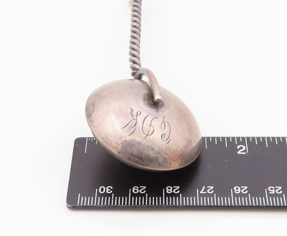 WEB 925 Sterling Silver  Vintage Antique Etched Baby Toy (RATTLES)  TR2739