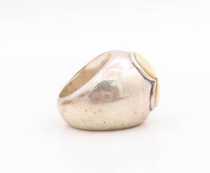 925 Sterling Silver Vintage Ring Lucky Four Leaf Fortune Band  Sz 6.5  RG33532
