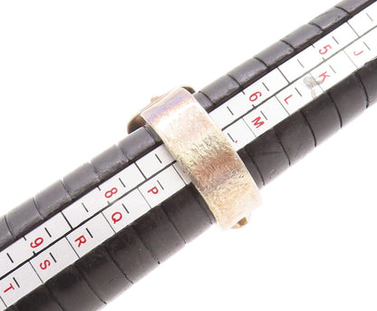 925 Sterling Silver Vintage Ring MEXICO Dark Tone Cutout Belt   Sz 7  RG31555