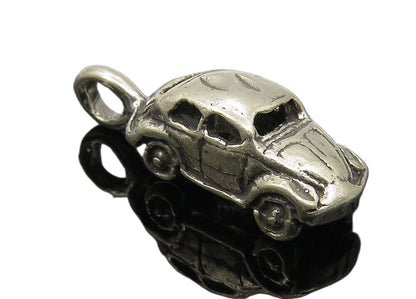 925 Sterling Silver  Vintage Petite Buggie Car Motif Drop Pendant  PT8775