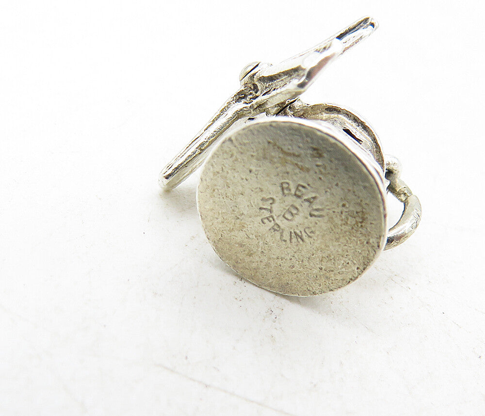 BEAU 925 Sterling Silver  Vintage Petite Spinning Windmill Pendant  PT6961