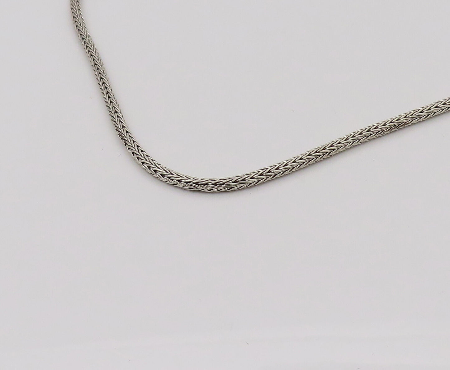 SARDA 925 Silver  Vintage Minimalist Breaded Solid Chain Necklace  NE4114