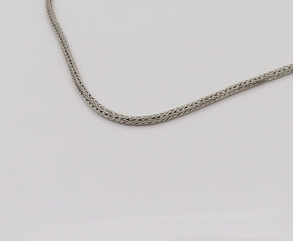 SARDA 925 Silver  Vintage Minimalist Breaded Solid Chain Necklace  NE4114