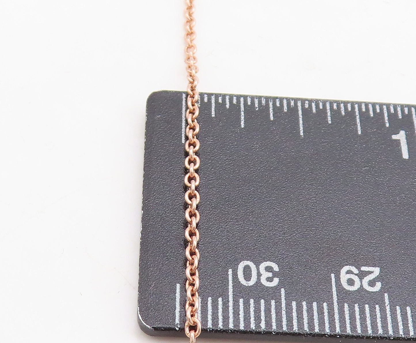 925 Silver  Topaz Encrusted Rose Gold Plated Love Heart Chain Necklace  NE1474