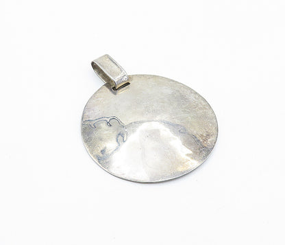 RLM STUDIO 925 Sterling Silver  Vintage One World Stamped Drop Pendant  PT3036
