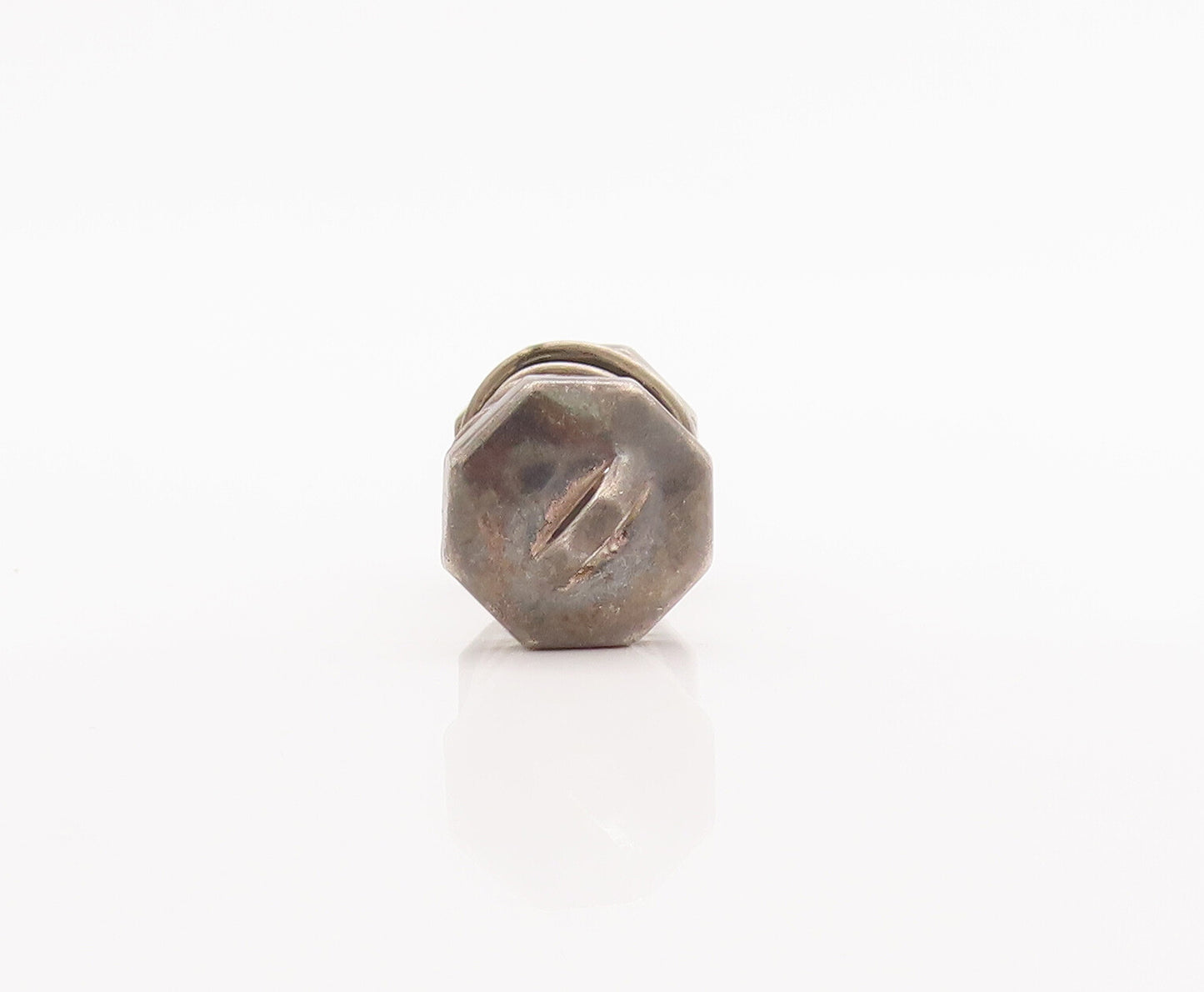 925 Sterling Silver Vintage Pendant Solid 3D Carved Spiral Mini Spring  PT22759