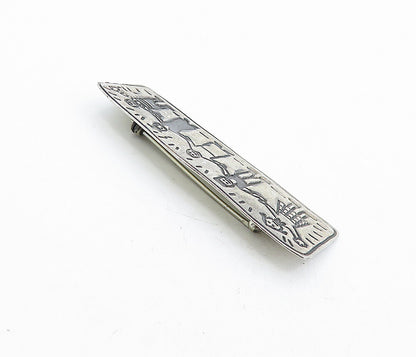 E.F.S. MEXICO 925 Silver  Vintage Children Holding Hands Brooch Pin  BP1587