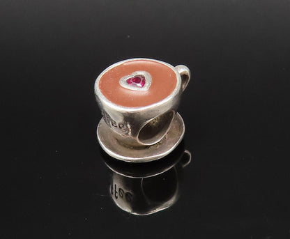 925 Sterling Silver  Vintage Enamel Topaz & Gemstones Loose Charms  TR3442