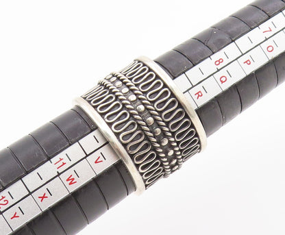 925 Sterling Silver Vintage Ring SUARTI BALI Scrollwork Band  Sz 9.5  RG35404