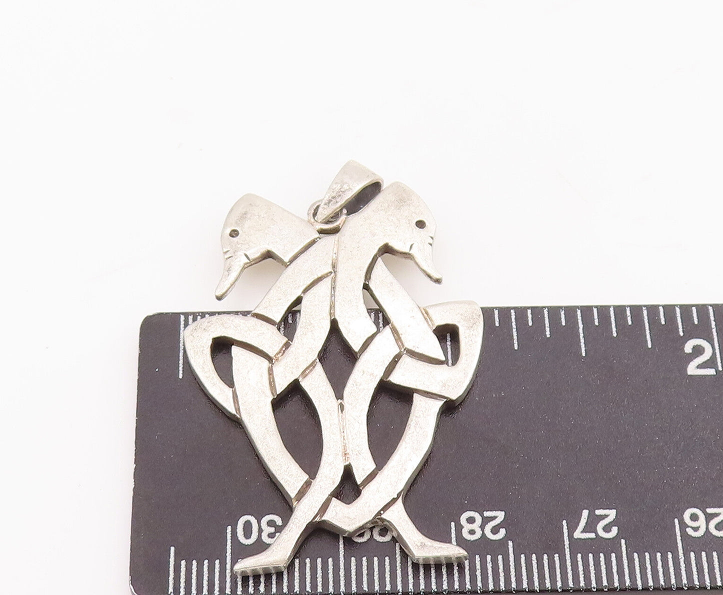 925 Sterling Silver Vintage Pendant Celtic Knot Design With Two Birds  PT22876