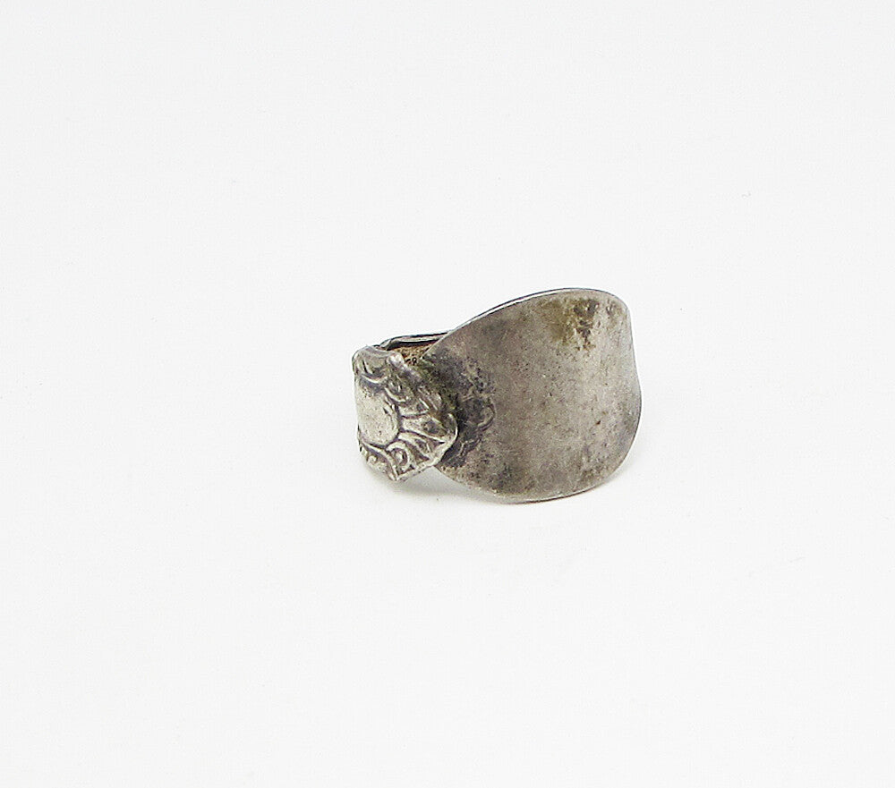 925 Sterling Silver  Vintage Carved Bypass Band Ring Sz 6  RG3334